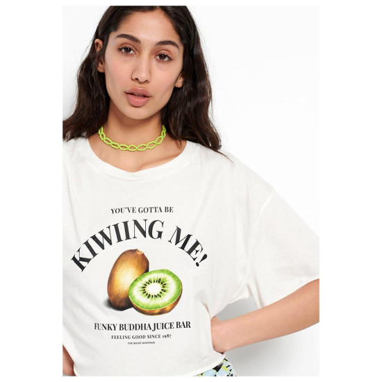 Funky Buddha Γυναικεία κοντομάνικη μπλούζα